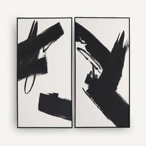 Set van 2 handgeschilderde afbeeldingen, DOPIO