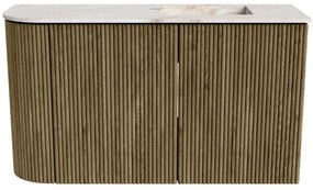 Mondiaz Joya DLux 70cm toiletmeubel ronding links dusk met wastafel faye rechts 1 kraangat frappe