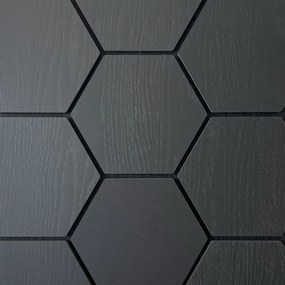 Hexagon Panel Zwart 81CM | Akoestisch | Wanddecor | Zeshoekig