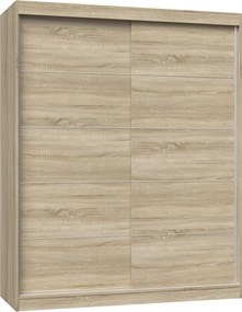 Kledingkast Mandeville 177, Sonoma eik, 200x160x61cm, 115 kg, Kledingkast deuren: Schuivend