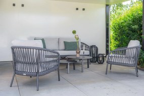 Stoel en Bank Loungeset 5 personen Aluminium/rope Grijs  Coco Puerto/Rimini