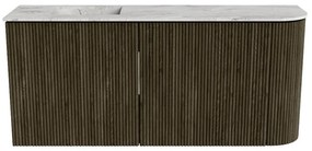 Mondiaz Joya DLux 90cm toiletmeubel ronding rechts shadow met wastafel faye links zonder kraangat glace