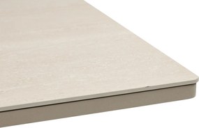 Tuintafel   90 x 90 cm  Zand/Beige   Tivano in hoogte verstelbare