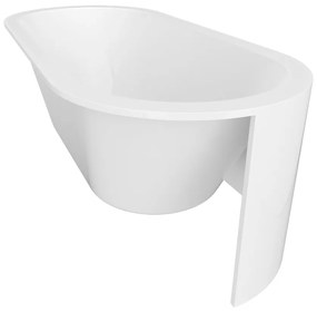 Polysan Viva Monolith half vrijstaand inbouwbad 170x75x60cm wit