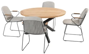 4 Seasons Veneto/Prado ronde tuinset - Ø130 cm. - stapelbaar