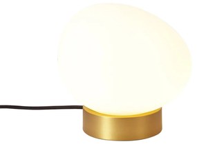 Design tafellamp messing met opaal glas - Sally