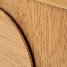 Zuiver Groove Design Dressoir Eiken 2 Deurs  82 Cm - 82x40x58cm.