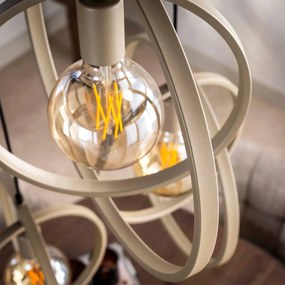 Hanglamp Metalen Ringen Beige