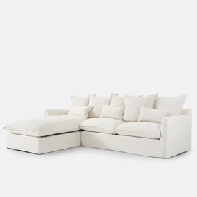 Hoekbank in mêlee polyester, linkerhoek, Odna