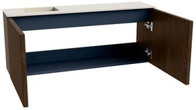 Mondiaz Joya DLux 100cm toiletmeubel walnut met wastafel faye links zonder kraangat meli