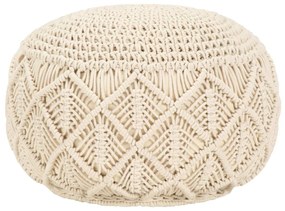 vidaXL Poef macramé handgemaakt 45x30 cm katoen