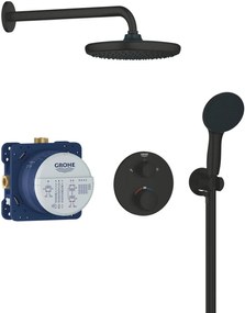 Tweedekans Grohe Precision inbouw regendoucheset Start 250 met 3 straalsoorten mat zwart rond 06429