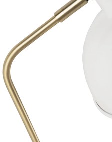 Retro tafellamp wit met brons - Milou Modern E14 rond Binnenverlichting Lamp