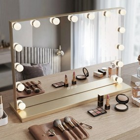 LED Spiegel HOLLYWOOD L.Gold 80x60