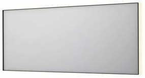 INK SP32 spiegel - 180x4x80cm rechthoek in stalen kader incl indir LED - verwarming - color changing - dimbaar en schakelaar - mat zwart 8410100