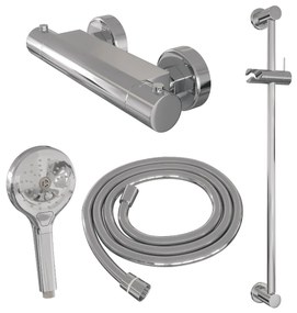 Brauer Chrome Edition thermostatische doucheset met glijstang en 3 standen handdouche chroom