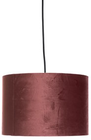 Stoffen Moderne hanglamp roze met goud 30 cm - Rosalina Modern E27 Draadlamp rond Binnenverlichting Lamp
