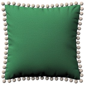 Dekoria Kussenhoes Wera met pompons, groen 45 x 45 cm