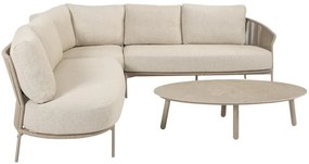 Florence hoek loungeset 4 delig latte rope Taste 4SO