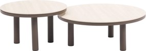 Iris set loungetafels 60xH36 cm en 80xH30,5 cm keramiek terre Taste 4SO