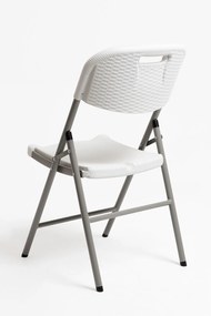 Pack 6 opklapbare Tuinstoelen Resin met rotaneffect