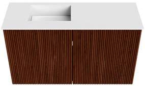 Mondiaz Joya 70cm toiletmeubel ruby met wastafel faye links 1 kraangat talc
