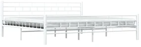 vidaXL Bedframe metaal wit 200x200 cm