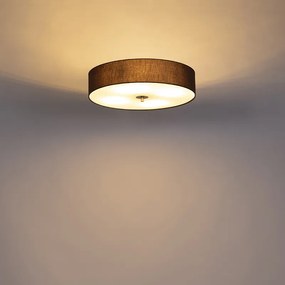 Landelijke plafondlamp bruin 50 cm - Drum