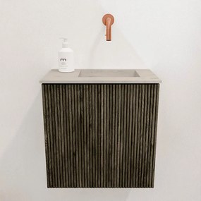 Mondiaz Joya DLux 40cm toiletmeubel shadow met wastafel faye rechts zonder kraangat opalo