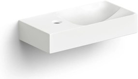 Clou Vale keramische fontein 38cm met kraangat links wit mat