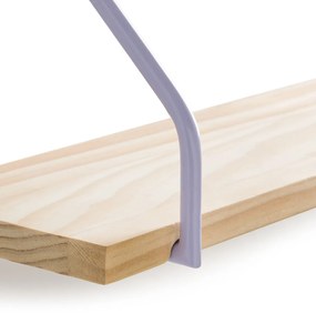 Wandplank in grenen en ijzer metaal L50 cm, Vinto