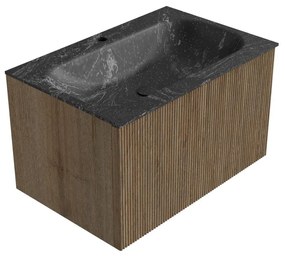 Mondiaz Kurve-dlux 70cm badmeubel dusk met 1 lade en wastafel big small midden 1 kraangat lava
