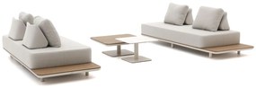 Stoel-bank loungeset Bellagio  | 4 personen | Loungeset Beige | Aluminium | 220x95.5cm | Kees Smit Tuinmeubelen