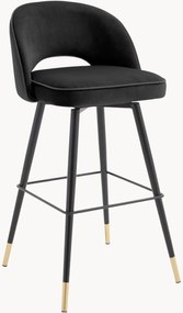 Fluwelen barstoelen Cliff, 2 stuks