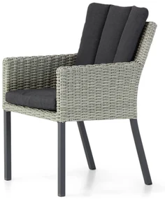 Tuinset 4 personen 155 cm Wicker Grijs Garden Collections Oxbow/Young