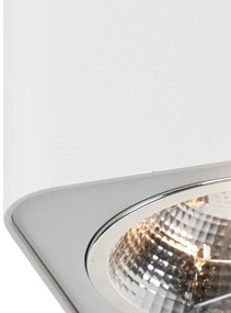 Moderne opbouwSpot / Opbouwspot / Plafondspot wit vierkant GU10 111mm - Boxer Modern GU10 Binnenverlichting Lamp