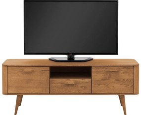 Goossens Tv Meubel Bjarte, 2 deuren 1 lade 1 open vak 135 cm breed