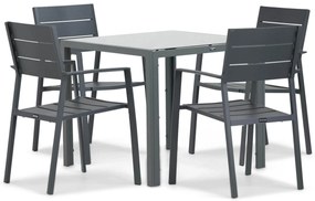 Tuinset 4 personen 85 cm Aluminium Grijs Lifestyle Garden Furniture Stella/Venustas