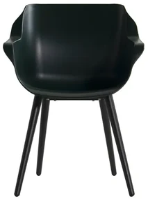 Hartman Sophie Studio dining armstoel - Night Green - Alu poot