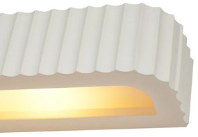 Scandinavische wandlamp beige langwerpig 2-lichts - Plaster