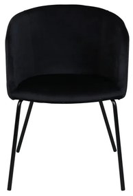 Jörn Eetkamerstoel - Bailey - Zwart - Fluweel - Jörn