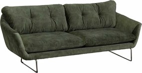 3 zitsbank - Kuddar - velours Adore Hunter groen 156