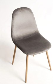 Set van 4 Teok Fluwelen Stoelen