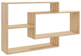 vidaXL Wandschappen 104x20x58,5 cm bewerkt hout sonoma eikenkleurig