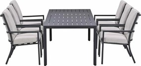 Garden Impressions Senja tuinset 7-delig desert sand - Kasper tuintafel 220x93 cm