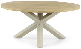 Dining Tuintafel 160 cm Aluminium/teak Taupe Rockville
