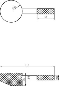 Saniclear Antique Curved hendel voor inbouw wastafelkraan en staande badkraan (SK80046 en SK80050)