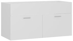 vidaXL Wastafelkast 90x38,5x46 cm spaanplaat wit
