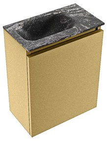 Mondiaz Ture DLux toiletmeubel 40cm oro met wastafel lava links met kraangat