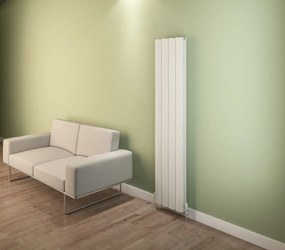 Eastbrook Guardia verticale aluminium radiator 180x28cm Mat wit 1368 watt